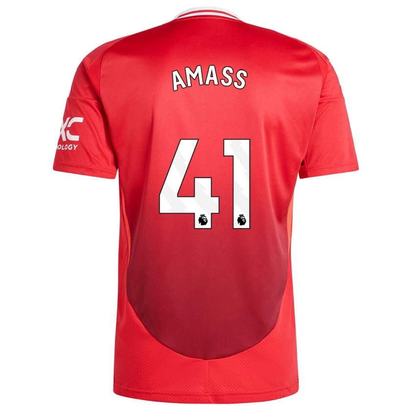 Danxen Bambino Maglia Harry Amass #41 Rosso Brillante Kit Gara Home 2024/25 Maglietta