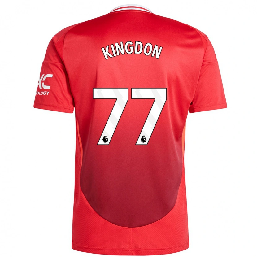 Danxen Bambino Maglia Jack Kingdon #77 Rosso Brillante Kit Gara Home 2024/25 Maglietta