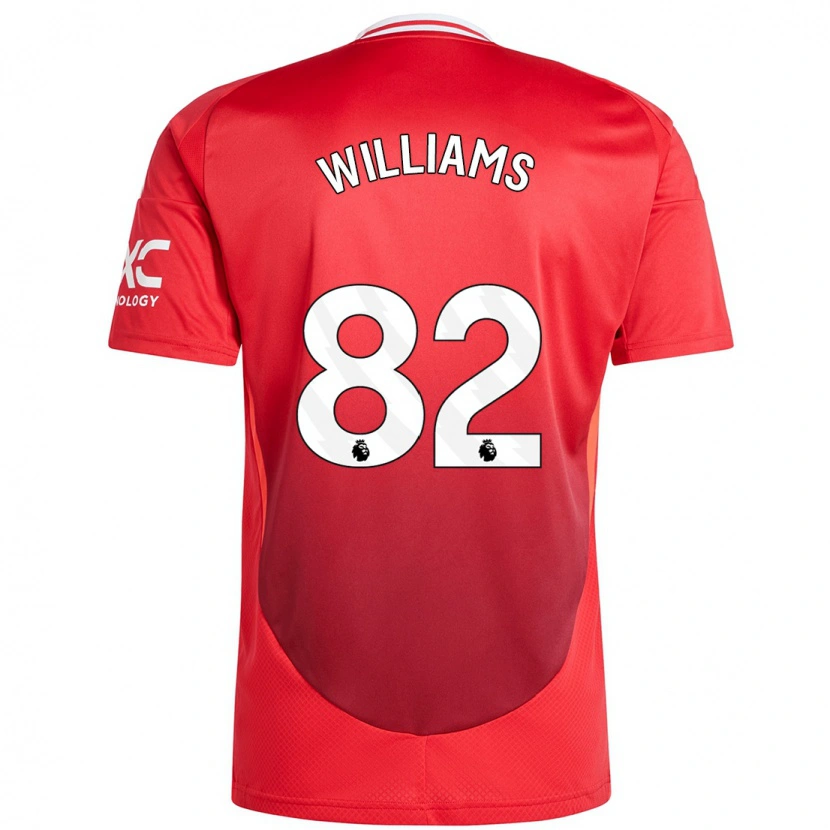 Danxen Bambino Maglia Ethan Williams #82 Rosso Brillante Kit Gara Home 2024/25 Maglietta