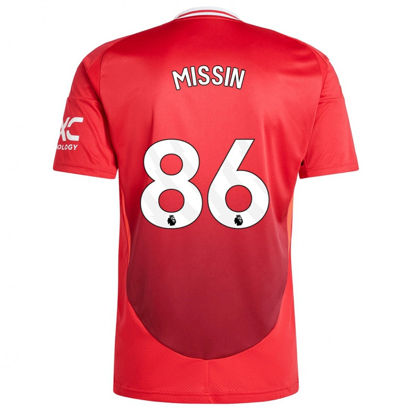 Danxen Bambino Maglia Ashton Missin #86 Rosso Brillante Kit Gara Home 2024/25 Maglietta