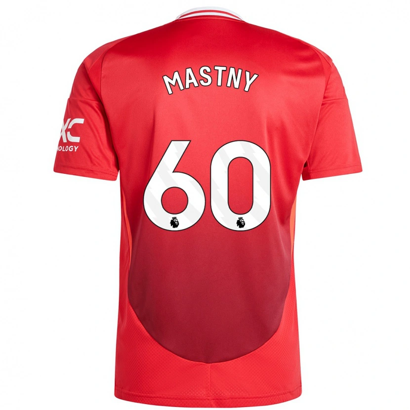 Danxen Bambino Maglia Ondrej Mastny #60 Rosso Brillante Kit Gara Home 2024/25 Maglietta