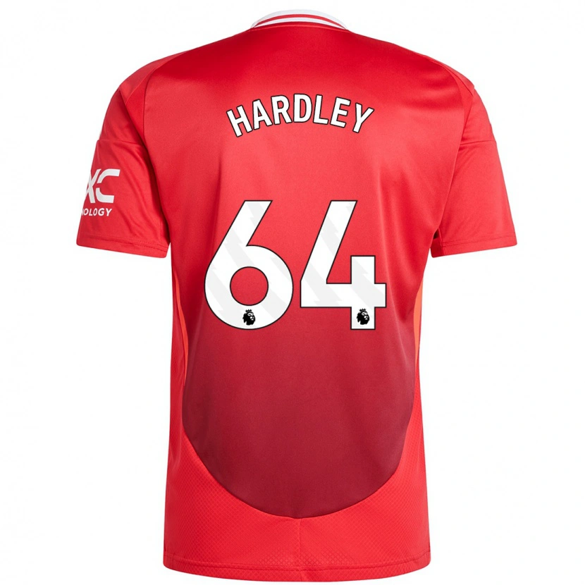 Danxen Bambino Maglia Bjorn Hardley #64 Rosso Brillante Kit Gara Home 2024/25 Maglietta