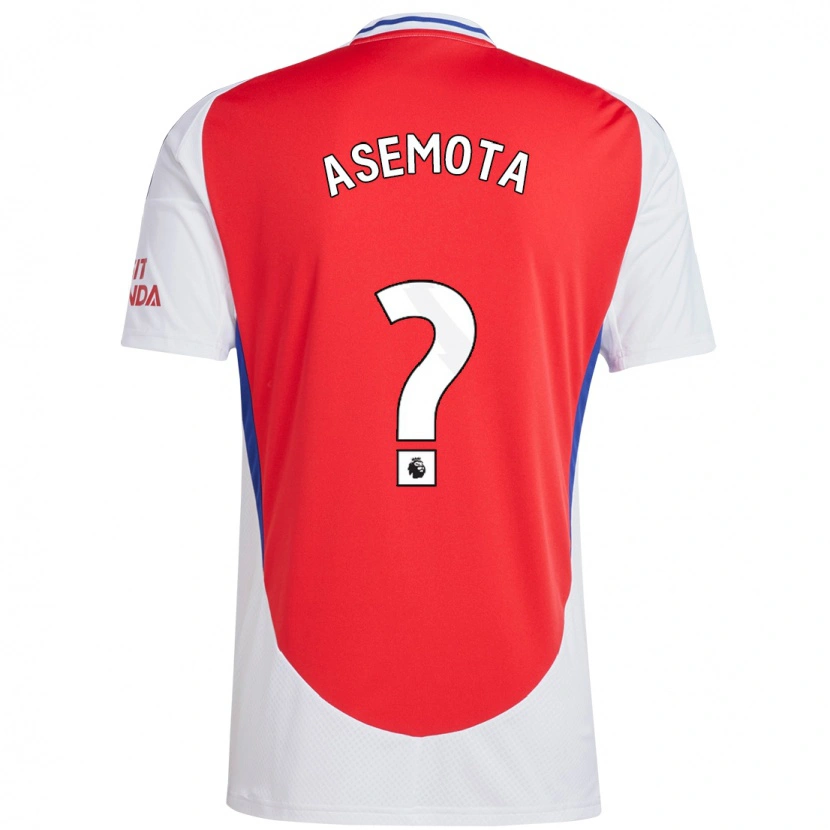 Danxen Bambino Maglia Owen Asemota #0 Rosso Bianco Kit Gara Home 2024/25 Maglietta