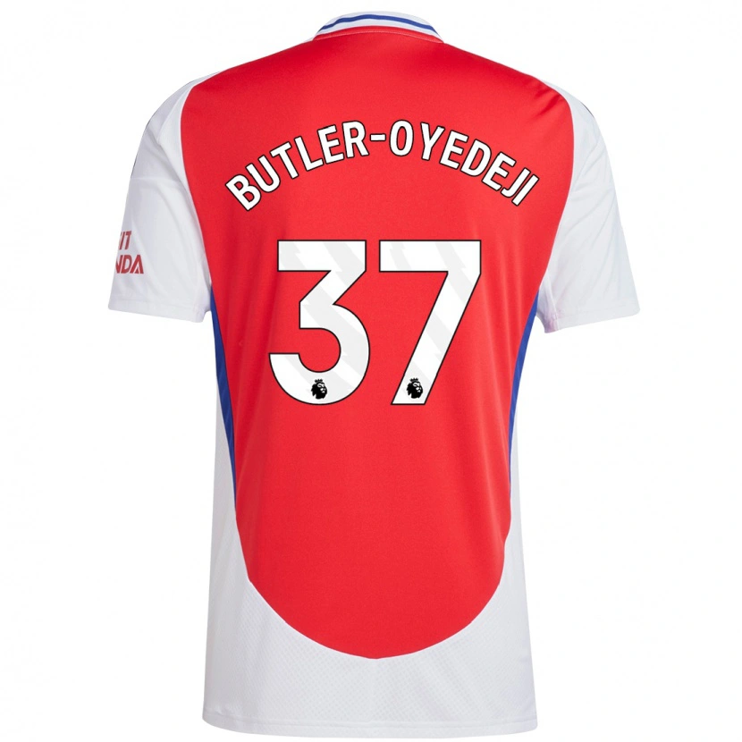Danxen Bambino Maglia Nathan Butler-Oyedeji #37 Rosso Bianco Kit Gara Home 2024/25 Maglietta