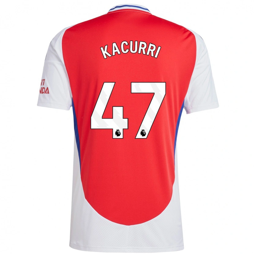Danxen Bambino Maglia Maldini Kacurri #47 Rosso Bianco Kit Gara Home 2024/25 Maglietta