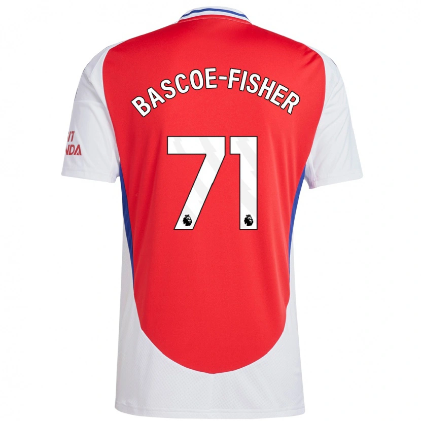 Danxen Bambino Maglia Jakai Bascoe-Fisher #71 Rosso Bianco Kit Gara Home 2024/25 Maglietta