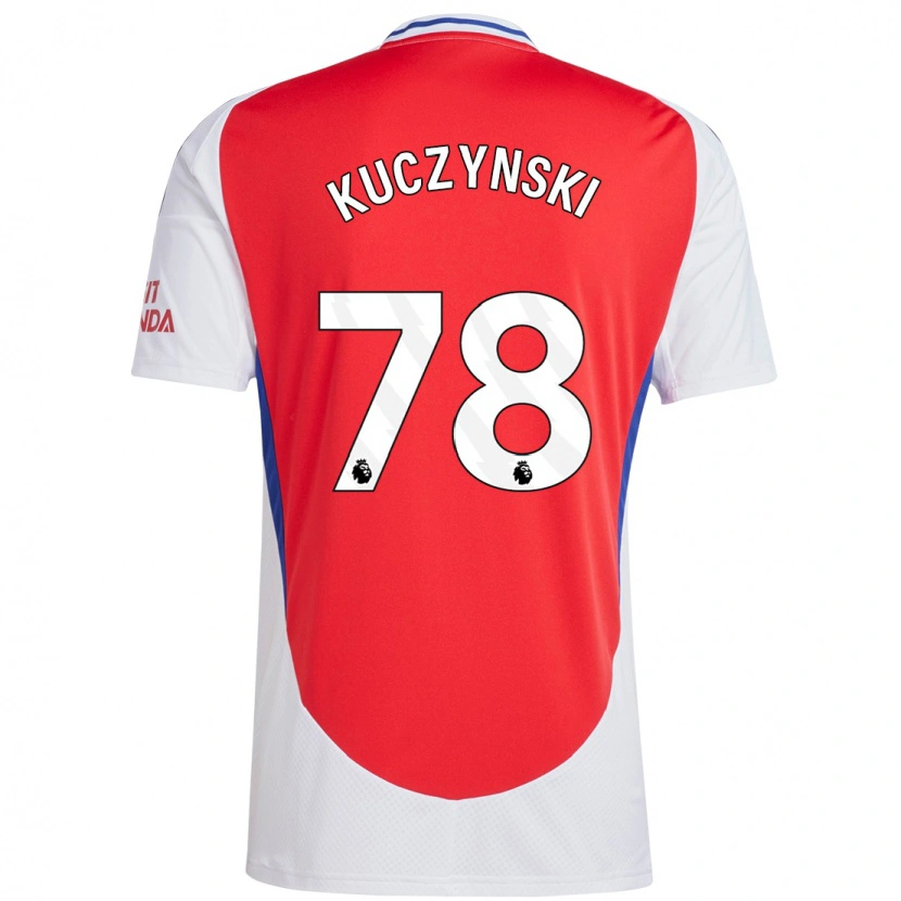 Danxen Bambino Maglia Max Kuczynski #78 Rosso Bianco Kit Gara Home 2024/25 Maglietta