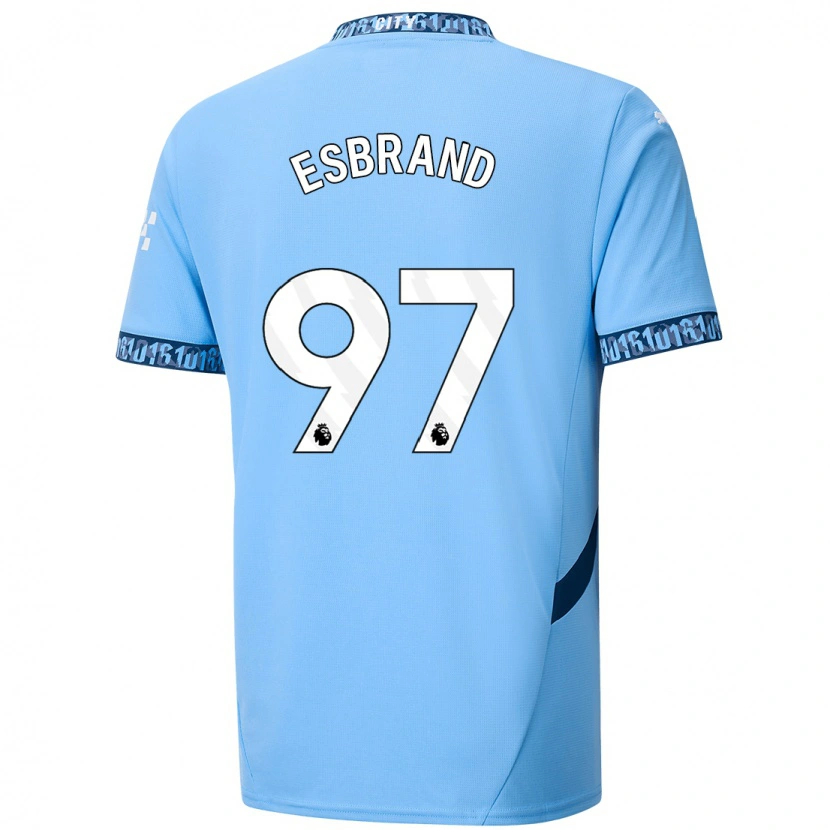 Danxen Bambino Maglia Josh Wilson-Esbrand #97 Blu Navy Kit Gara Home 2024/25 Maglietta