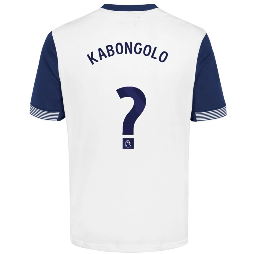 Danxen Bambino Maglia Melvyn Kabongolo #0 Bianco Blu Kit Gara Home 2024/25 Maglietta