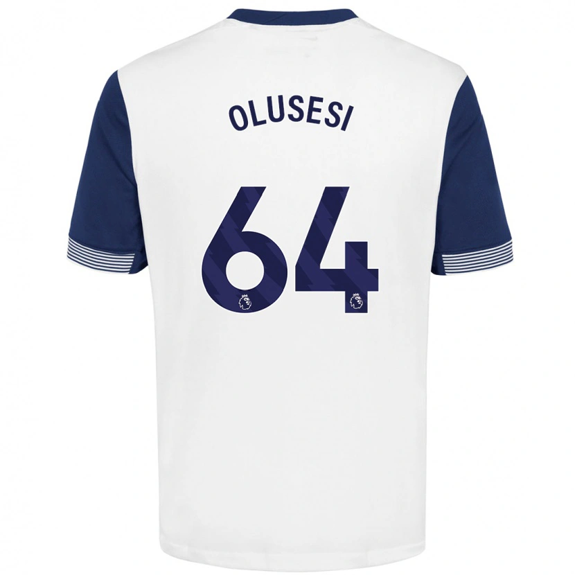 Danxen Bambino Maglia Callum Olusesi #64 Bianco Blu Kit Gara Home 2024/25 Maglietta