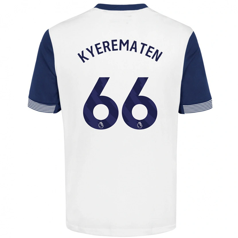 Danxen Bambino Maglia Rio Kyerematen #66 Bianco Blu Kit Gara Home 2024/25 Maglietta