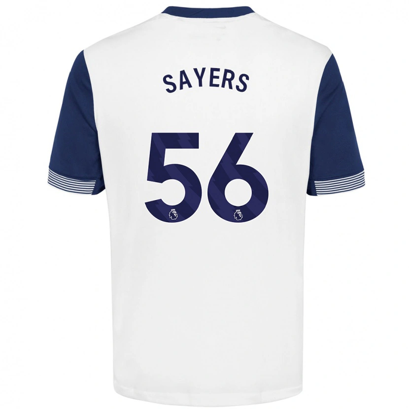 Danxen Bambino Maglia Charlie Sayers #56 Bianco Blu Kit Gara Home 2024/25 Maglietta