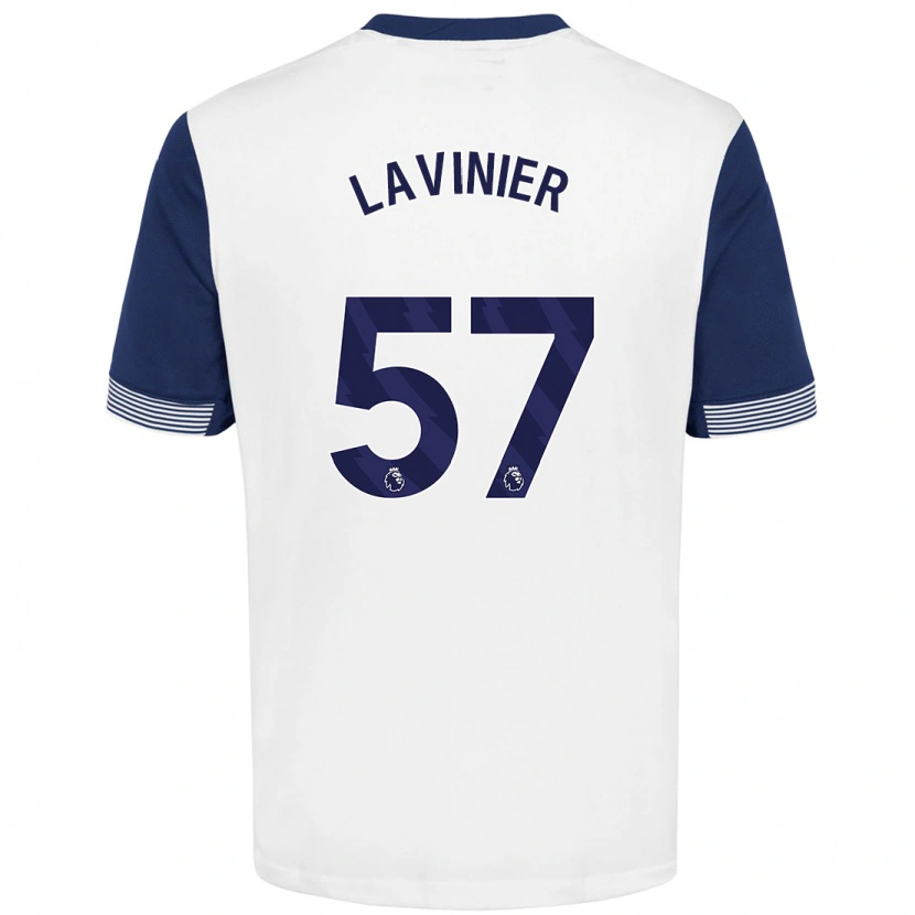 Danxen Bambino Maglia Marcel Lavinier #57 Bianco Blu Kit Gara Home 2024/25 Maglietta