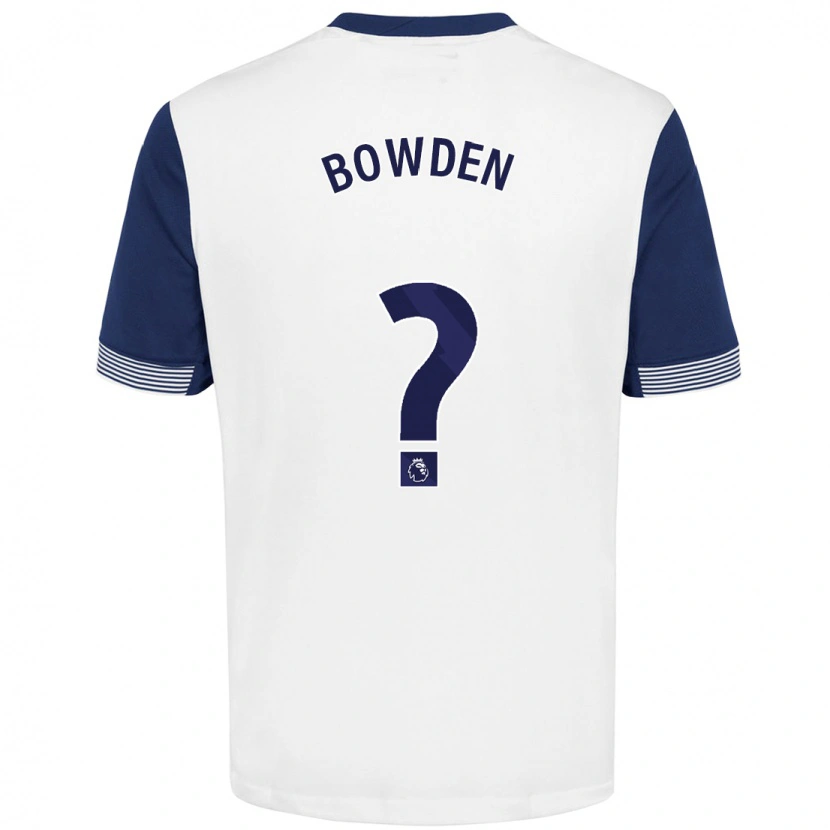 Danxen Bambino Maglia Jamie Bowden #0 Bianco Blu Kit Gara Home 2024/25 Maglietta