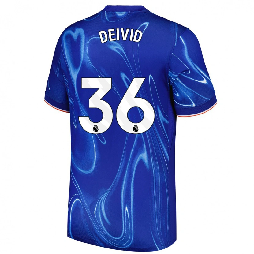 Danxen Bambino Maglia Deivid Washington #36 Blu Bianco Kit Gara Home 2024/25 Maglietta