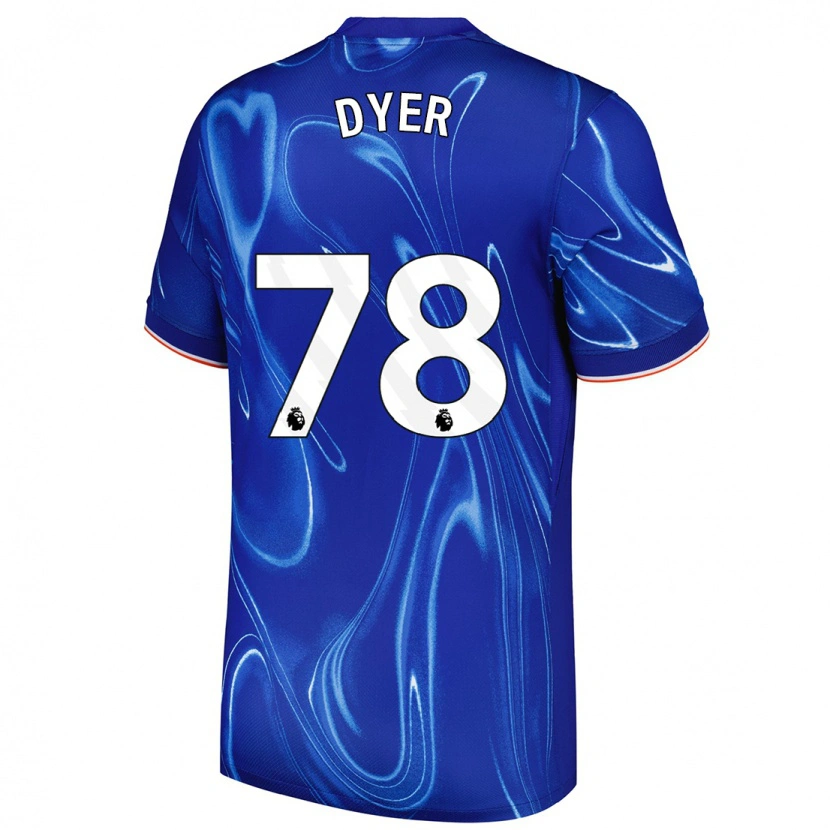 Danxen Bambino Maglia Kiano Dyer #78 Blu Bianco Kit Gara Home 2024/25 Maglietta
