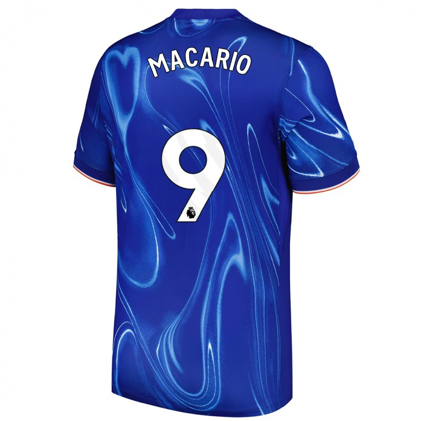 Danxen Bambino Maglia Catarina Macario #9 Blu Bianco Kit Gara Home 2024/25 Maglietta