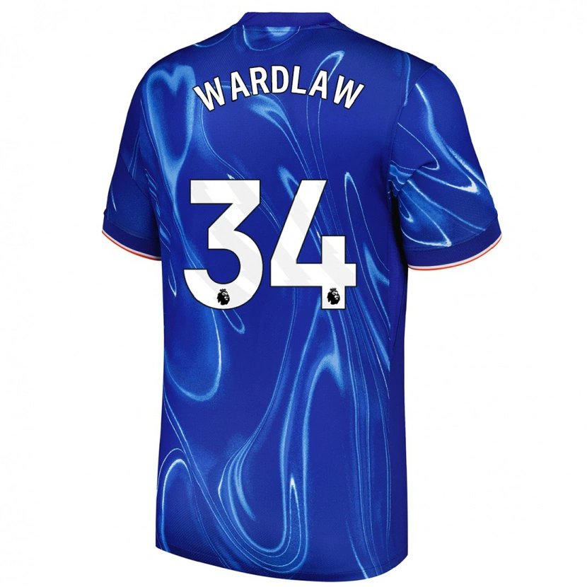 Danxen Bambino Maglia Charlotte Wardlaw #34 Blu Bianco Kit Gara Home 2024/25 Maglietta