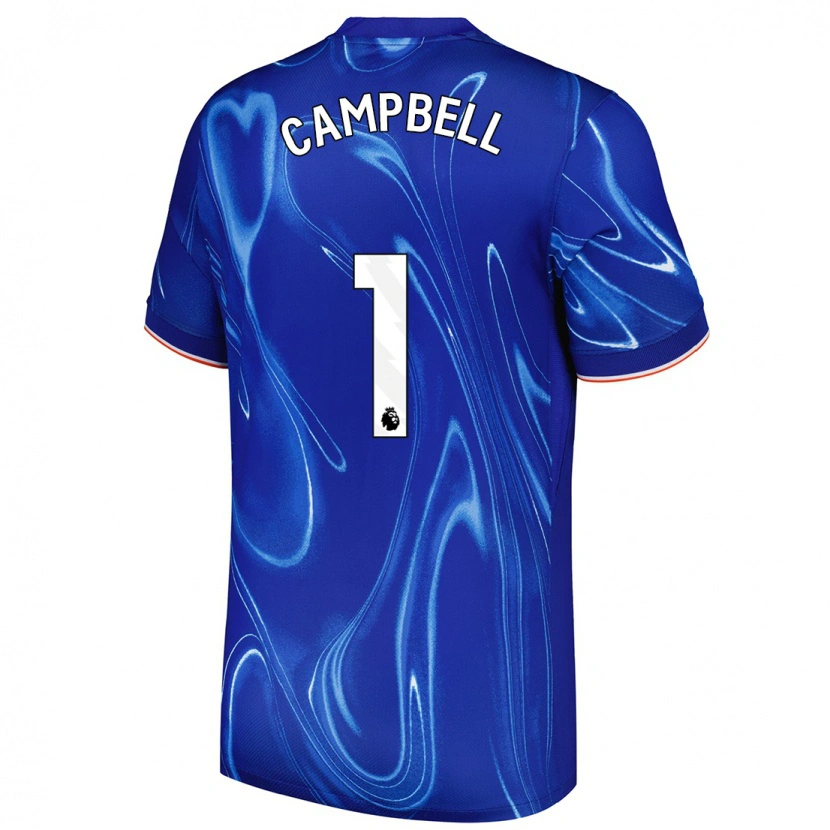 Danxen Bambino Maglia Luke Campbell #1 Blu Bianco Kit Gara Home 2024/25 Maglietta