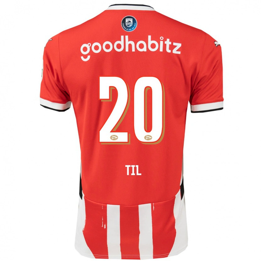 Danxen Bambino Maglia Guus Til #20 Rosso Bianco Kit Gara Home 2024/25 Maglietta