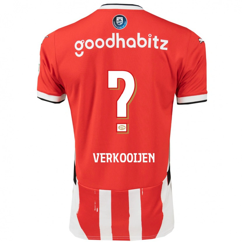 Danxen Bambino Maglia Nicolas Verkooijen #0 Rosso Bianco Kit Gara Home 2024/25 Maglietta