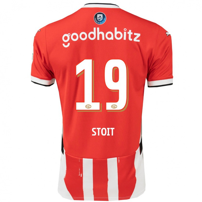 Danxen Bambino Maglia Fleur Stoit #19 Rosso Bianco Kit Gara Home 2024/25 Maglietta