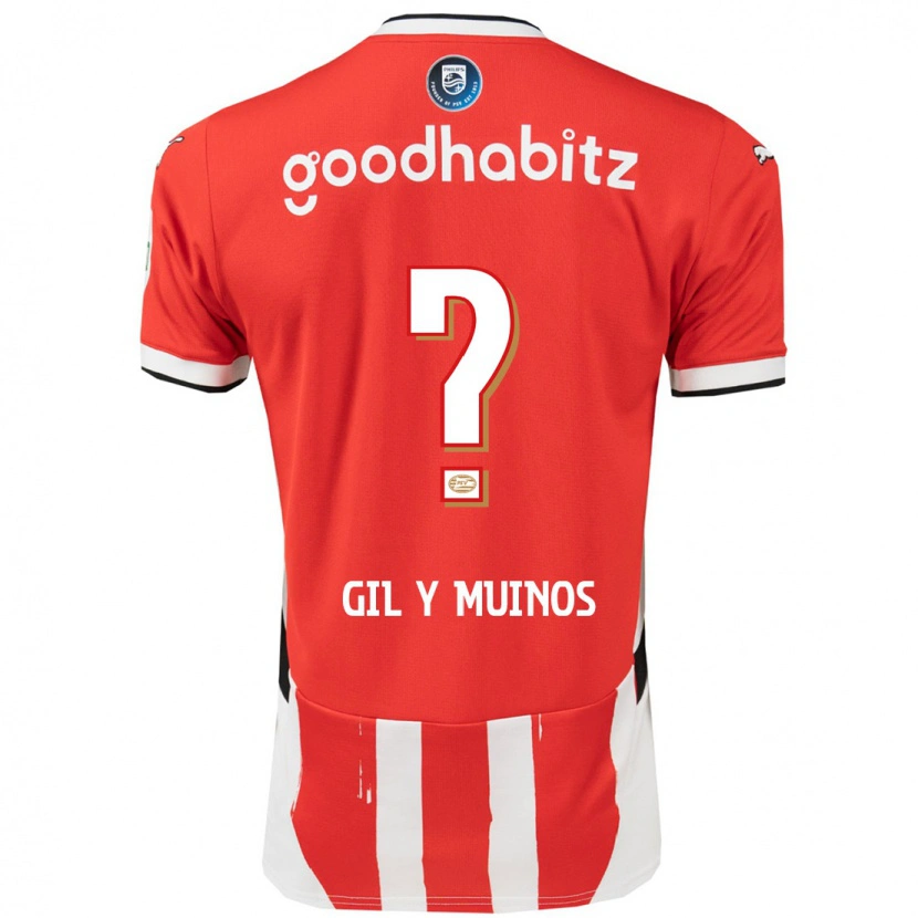 Danxen Bambino Maglia Yaël Gil Y Muiños #0 Rosso Bianco Kit Gara Home 2024/25 Maglietta