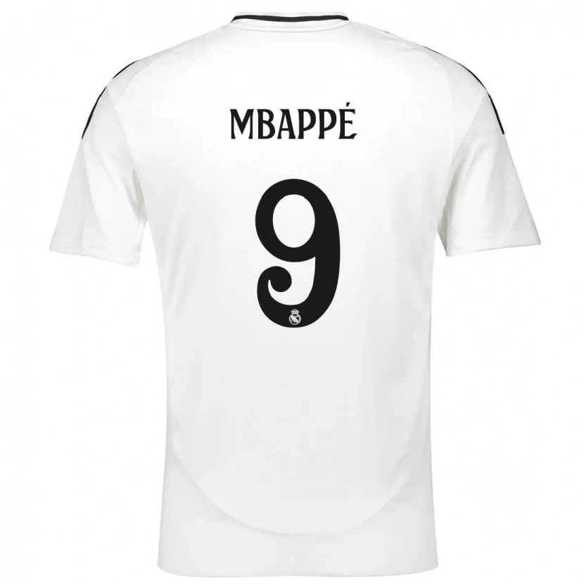 Danxen Bambino Maglia Kylian Mbappé #9 Bianco Kit Gara Home 2024/25 Maglietta