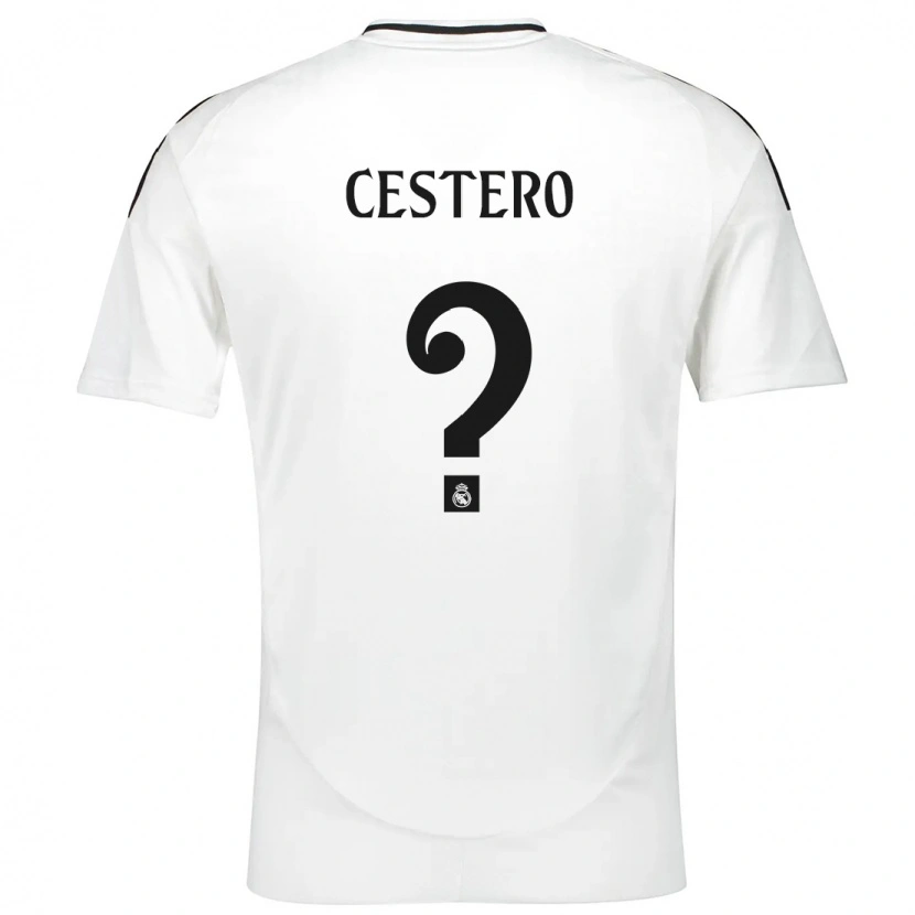 Danxen Bambino Maglia Jorge Cestero #0 Bianco Kit Gara Home 2024/25 Maglietta