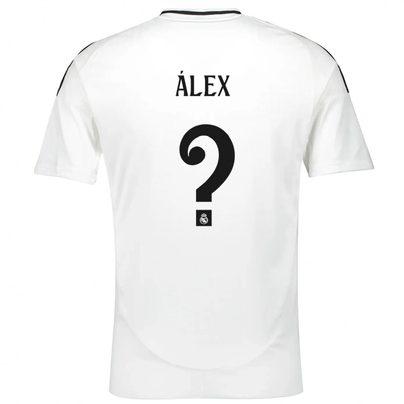 Danxen Bambino Maglia Álex Pérez #0 Bianco Kit Gara Home 2024/25 Maglietta