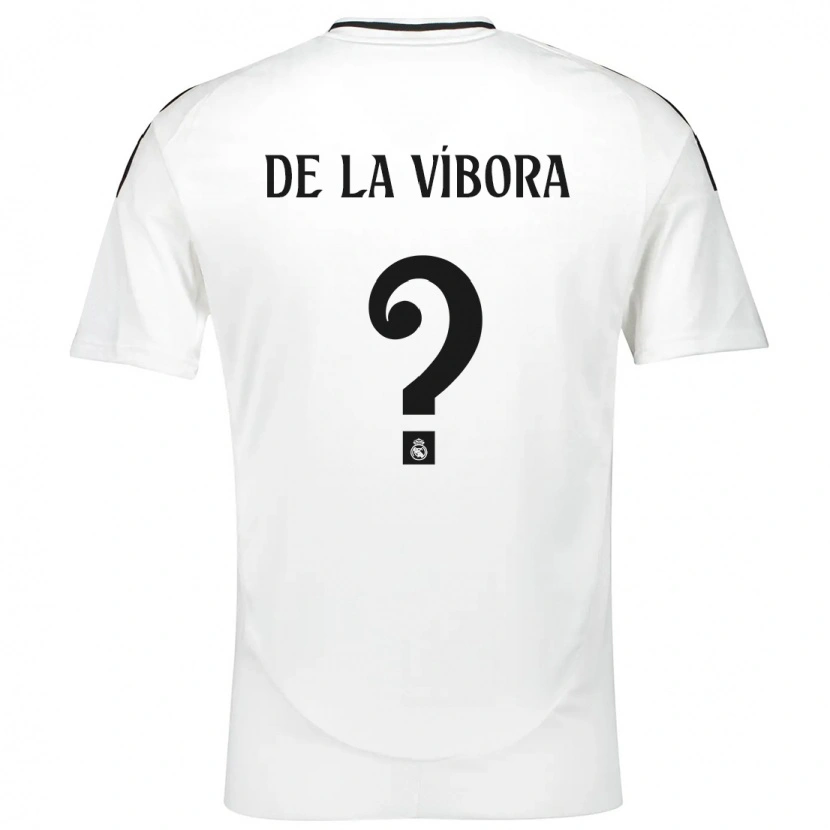 Danxen Bambino Maglia David De La Víbora #0 Bianco Kit Gara Home 2024/25 Maglietta