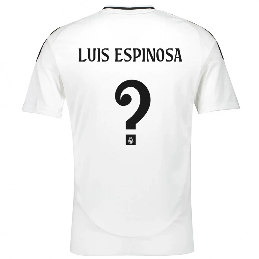 Danxen Bambino Maglia José Luis Espinosa #0 Bianco Kit Gara Home 2024/25 Maglietta