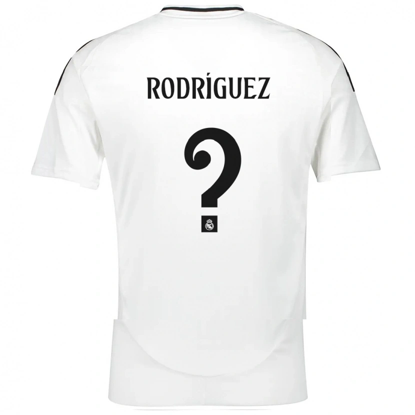 Danxen Bambino Maglia Álvaro Rodríguez #0 Bianco Kit Gara Home 2024/25 Maglietta