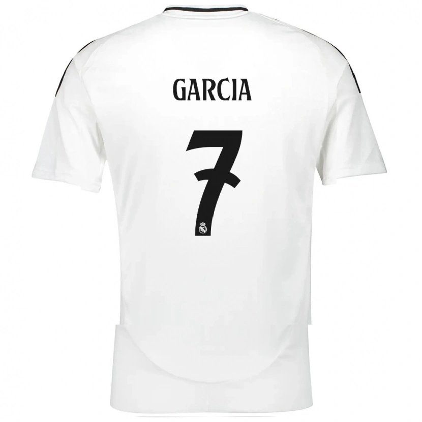 Danxen Bambino Maglia Gonzalo García #7 Bianco Kit Gara Home 2024/25 Maglietta