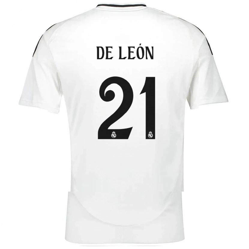 Danxen Bambino Maglia Jeremy De León #21 Bianco Kit Gara Home 2024/25 Maglietta
