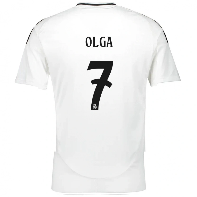 Danxen Bambino Maglia Olga Carmona #7 Bianco Kit Gara Home 2024/25 Maglietta