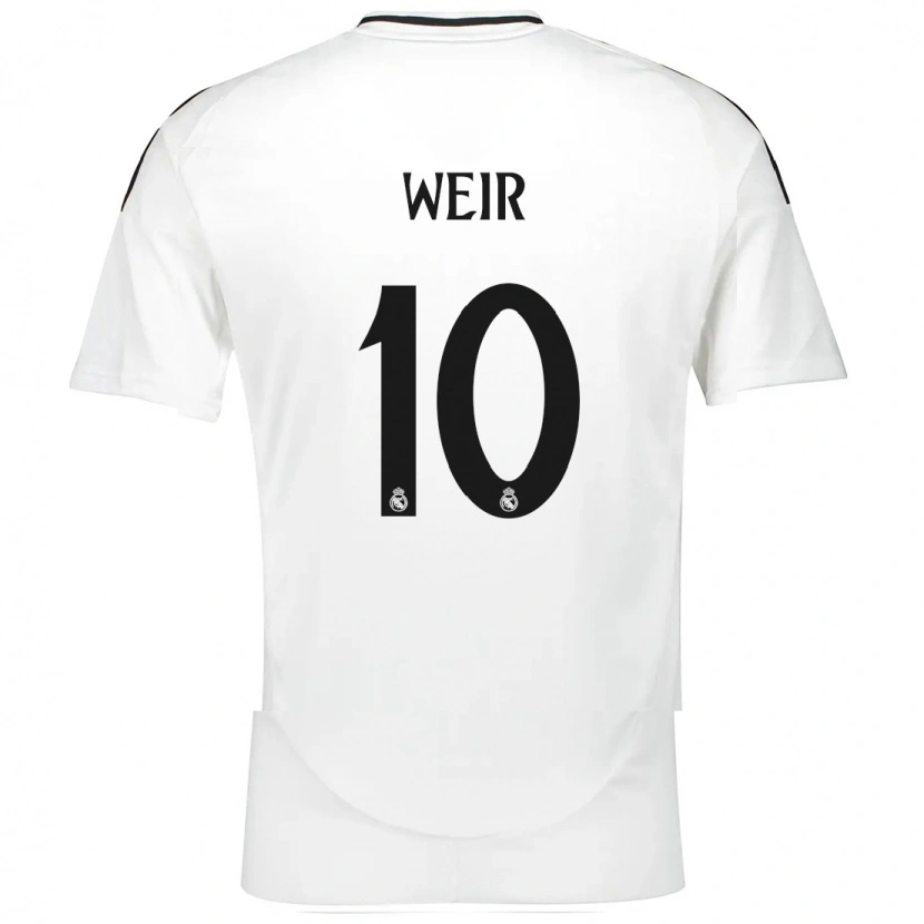 Danxen Bambino Maglia Caroline Weir #10 Bianco Kit Gara Home 2024/25 Maglietta