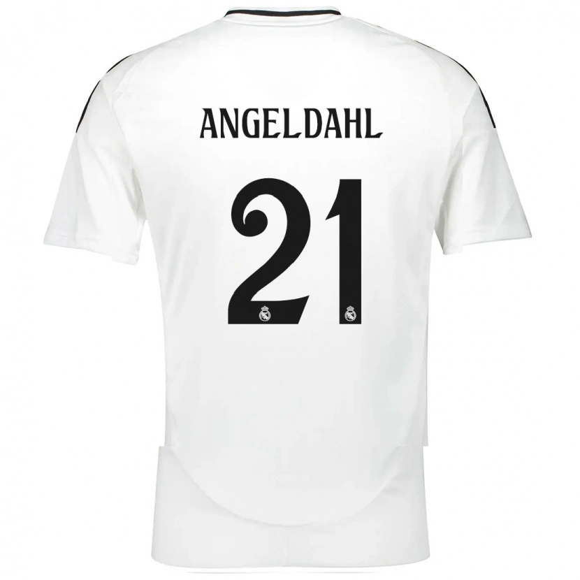 Danxen Bambino Maglia Filippa Angeldahl #21 Bianco Kit Gara Home 2024/25 Maglietta