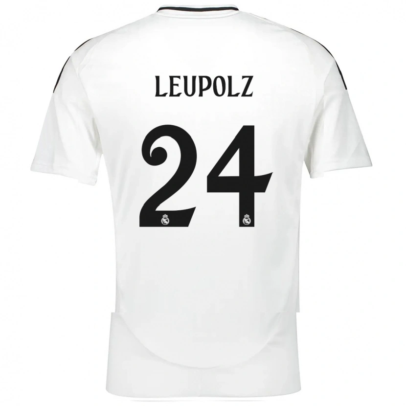Danxen Bambino Maglia Melanie Leupolz #24 Bianco Kit Gara Home 2024/25 Maglietta