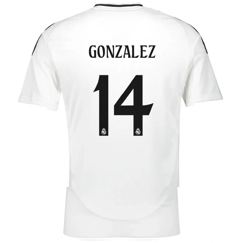 Danxen Bambino Maglia David González #14 Bianco Kit Gara Home 2024/25 Maglietta