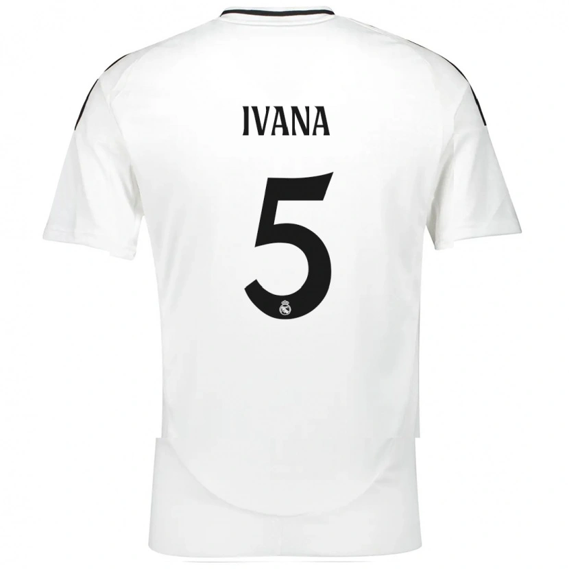Danxen Bambino Maglia Ivana Andres #5 Bianco Kit Gara Home 2024/25 Maglietta
