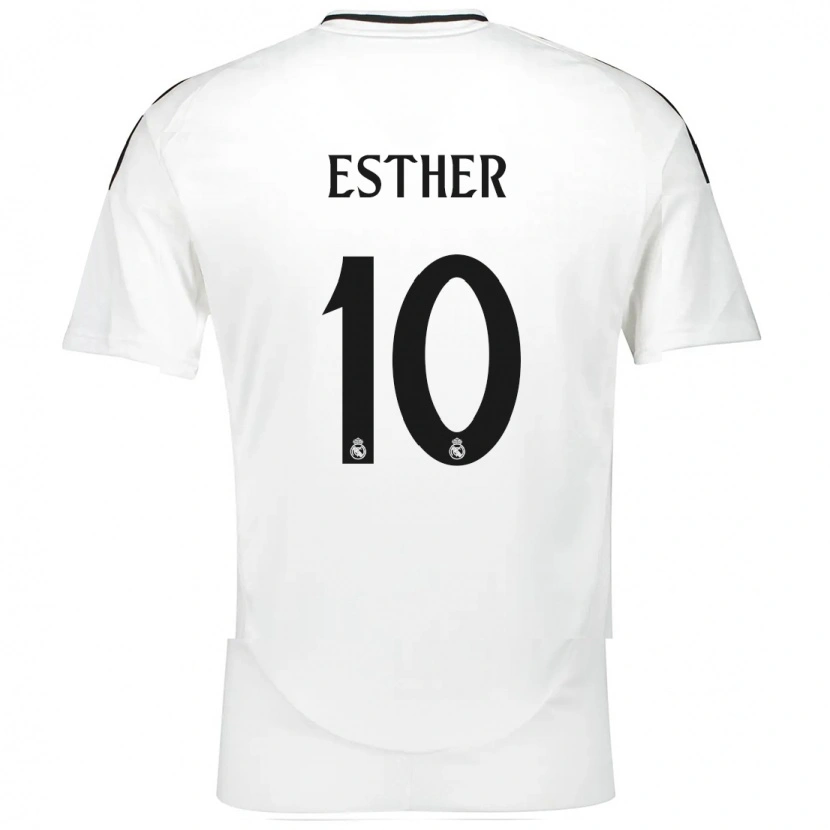 Danxen Bambino Maglia Esther Gonzalez #10 Bianco Kit Gara Home 2024/25 Maglietta