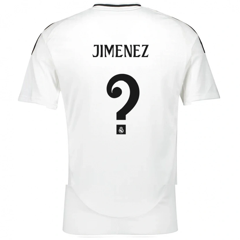 Danxen Bambino Maglia Alejandro Jimenez #0 Bianco Kit Gara Home 2024/25 Maglietta