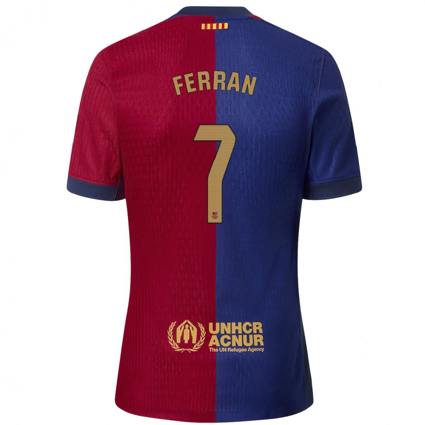 Danxen Bambino Maglia Ferran Torres #7 Blu Rosso Kit Gara Home 2024/25 Maglietta