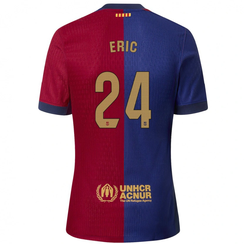 Danxen Bambino Maglia Eric García #24 Blu Rosso Kit Gara Home 2024/25 Maglietta
