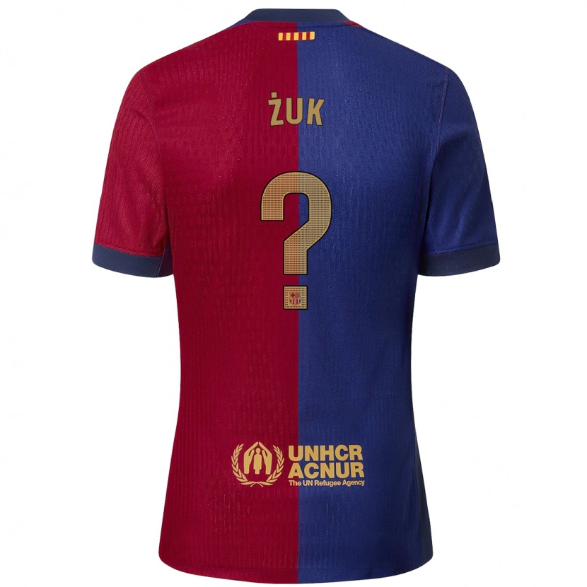Danxen Bambino Maglia Michał Żuk #0 Blu Rosso Kit Gara Home 2024/25 Maglietta