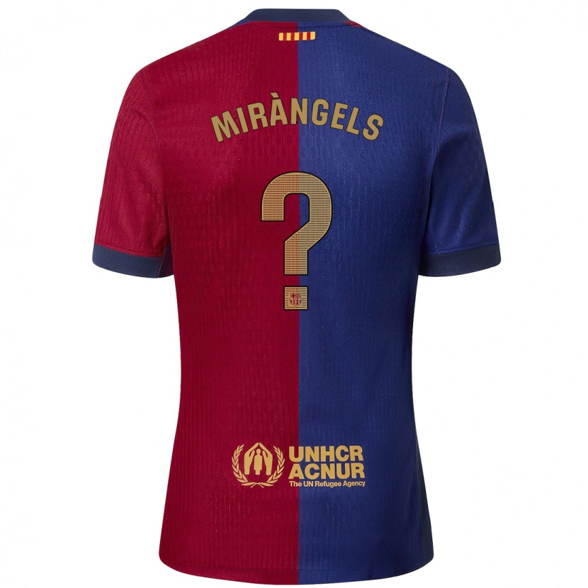 Danxen Bambino Maglia Xavi Miràngels #0 Blu Rosso Kit Gara Home 2024/25 Maglietta