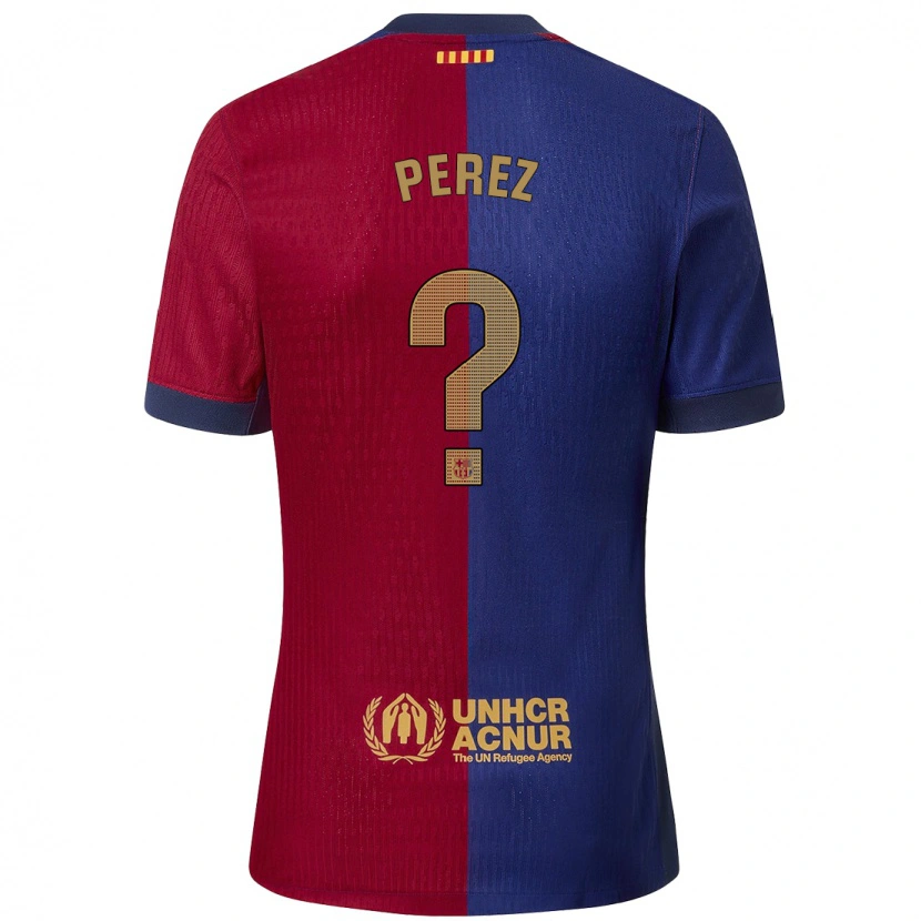 Danxen Bambino Maglia María Pérez #0 Blu Rosso Kit Gara Home 2024/25 Maglietta
