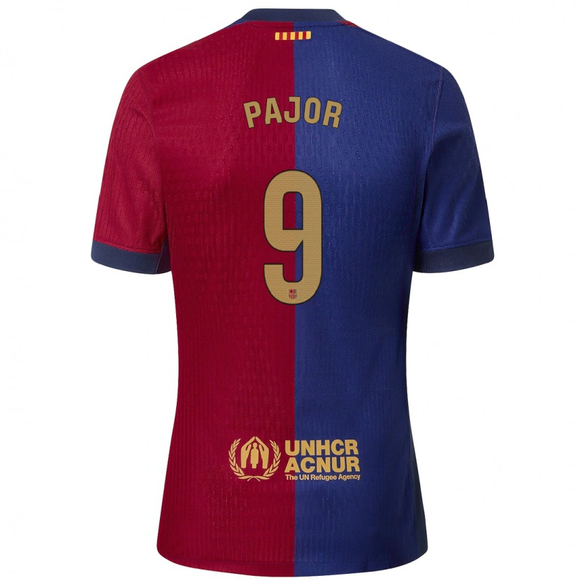 Danxen Bambino Maglia Ewa Pajor #9 Blu Rosso Kit Gara Home 2024/25 Maglietta