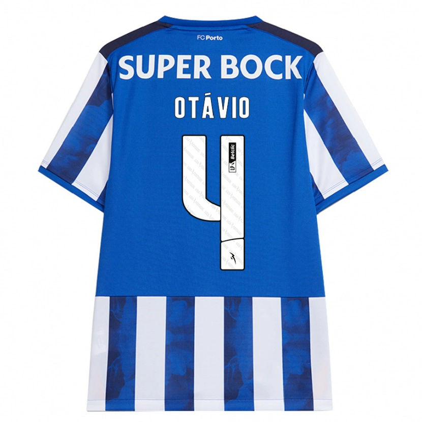 Danxen Bambino Maglia Otávio #4 Blu Bianco Kit Gara Home 2024/25 Maglietta